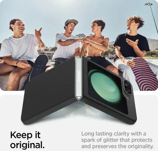 Spigen Air Skin Pro Samsung Galaxy Z Flip 5 Hoesje Back Cover Zwart afbeelding 7