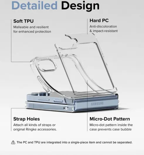 Ringke Fusion Samsung Galaxy Z Flip 6 Hoesje Back Cover Transparant afbeelding 3