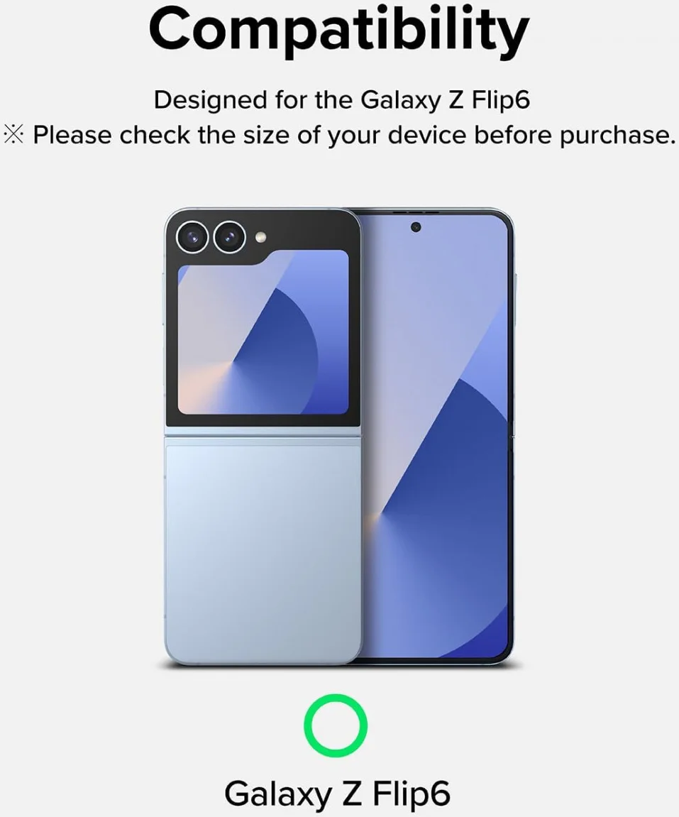 Ringke Cover Display Samsung Galaxy Z Flip 6 Screen Protector (2-Pack) afbeelding 3