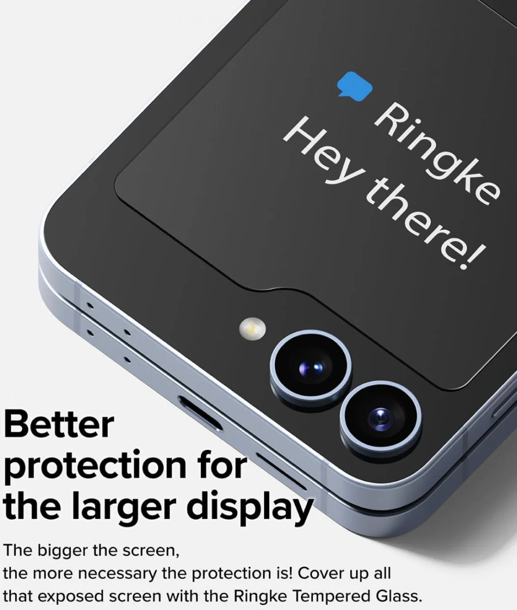 Ringke Cover Display Samsung Galaxy Z Flip 6 Screen Protector (2-Pack) afbeelding 4