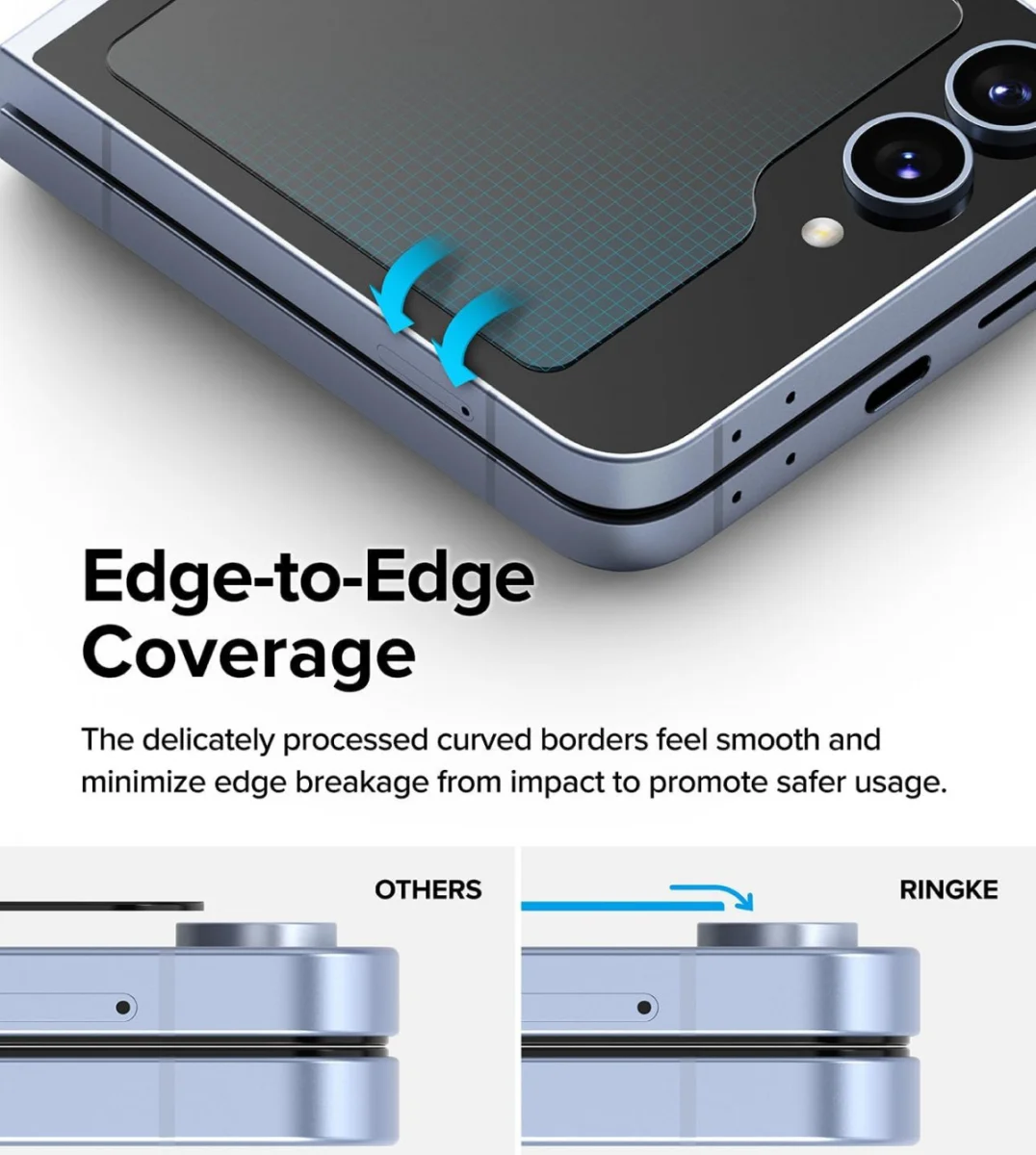 Ringke Cover Display Samsung Galaxy Z Flip 6 Screen Protector (2-Pack) afbeelding 8