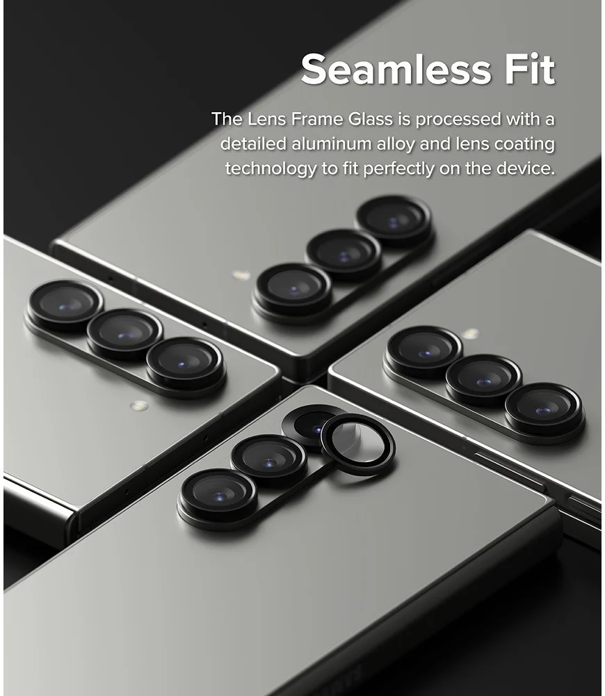 Ringke Frame Glass Samsung Galaxy Z Fold 6 Camera Protector Zwart 2-Pack afbeelding 7