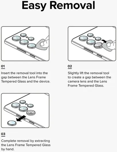 Ringke Frame Glass Samsung Galaxy Z Fold 6 Camera Protector Zwart 2-Pack afbeelding 12