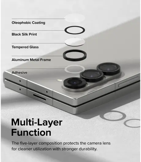 Ringke Frame Glass Samsung Galaxy Z Fold 6 Camera Protector Zwart 2-Pack afbeelding 6
