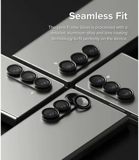 Ringke Frame Glass Samsung Galaxy Z Fold 6 Camera Protector Zwart 2-Pack afbeelding 7