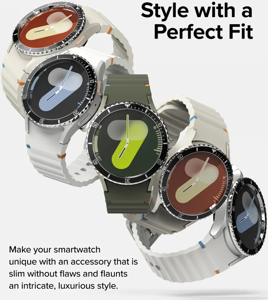Ringke - Bezel Styling + Tempered Glass - Samsung Galaxy Watch 7 40MM - Zwart 80 afbeelding 11