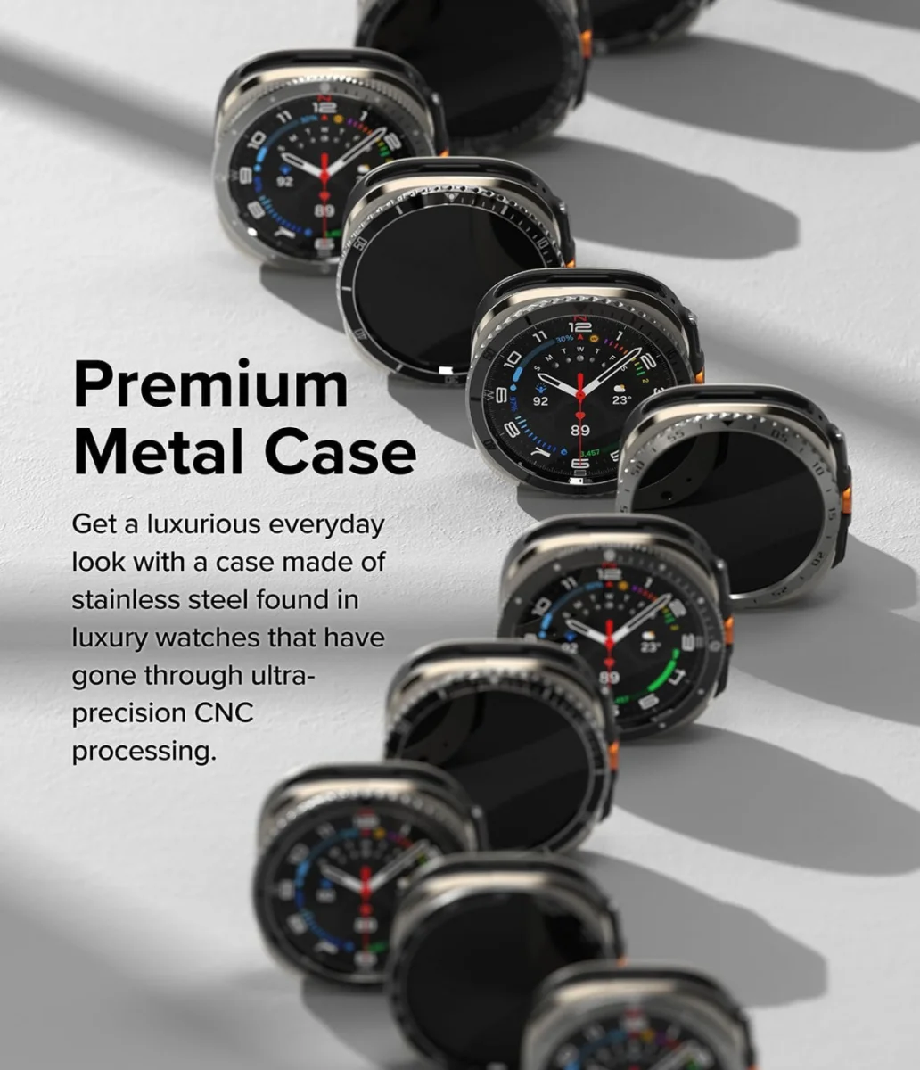 Ringke - Samsung Galaxy Watch Ultra - Bezel Styling + Tempered Glass - Zwart 02 afbeelding 8