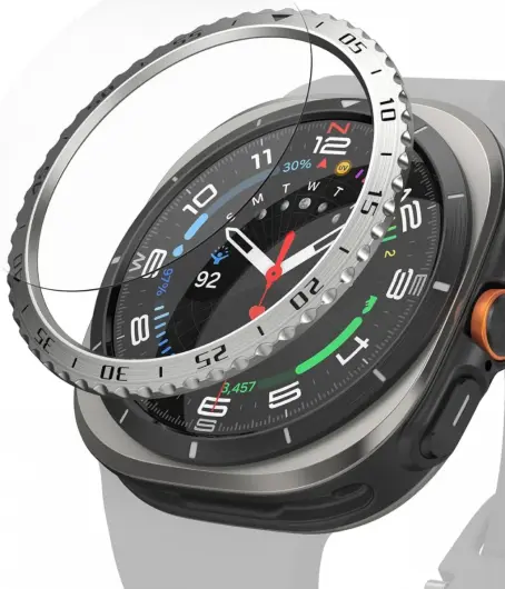 Ringke - Samsung Galaxy Watch Ultra - Bezel Styling + Tempered Glass - Zwart 02 afbeelding 2