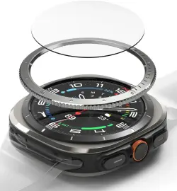 Ringke - Samsung Galaxy Watch Ultra - Bezel Styling + Tempered Glass - Zilver 03