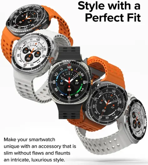 Ringke - Samsung Galaxy Watch Ultra - Bezel Premium 96 + Tempered Glass - Zwart afbeelding 13