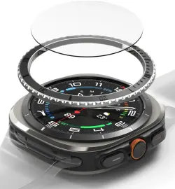 Ringke - Samsung Galaxy Watch Ultra - Bezel Premium 96 + Tempered Glass - Zwart