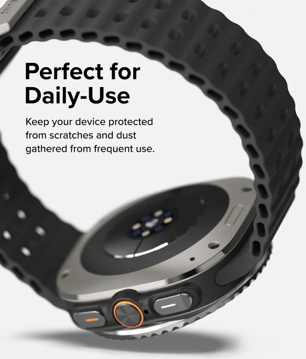 Ringke - Samsung Galaxy Watch Ultra - Bezel Premium 98 + Tempered Glass - Zwart afbeelding 11