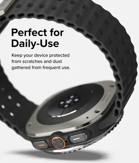 Ringke - Samsung Galaxy Watch Ultra - Bezel Premium 98 + Tempered Glass - Zwart afbeelding 11