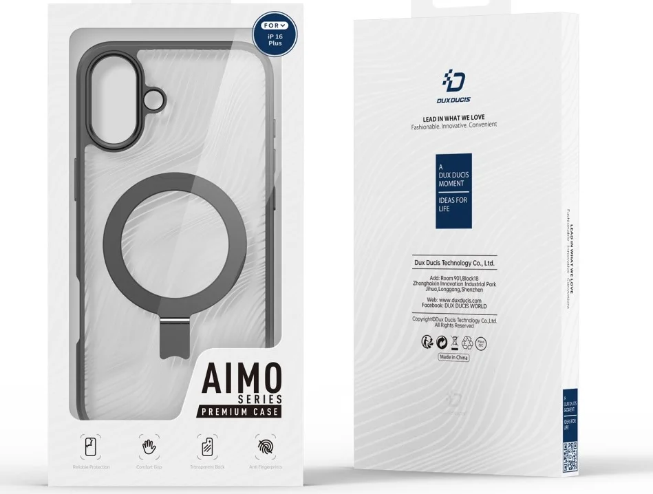 Dux Ducis Aimo MagSafe Apple iPhone 16 Plus Hoesje Kickstand Zwart afbeelding 11
