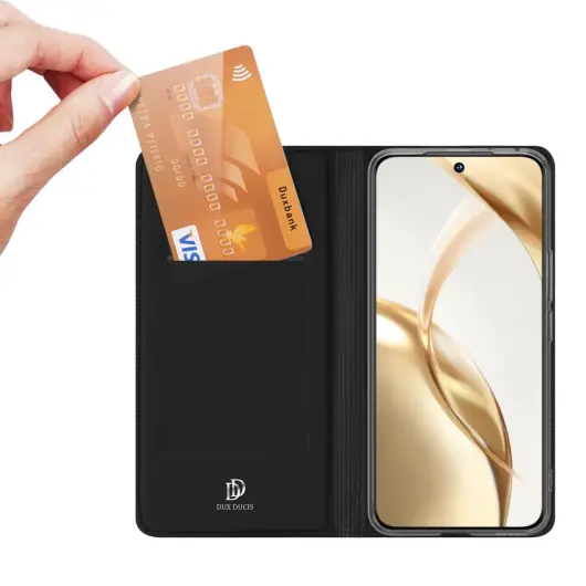 Dux Ducis Skin Pro Honor 200 Hoesje Portemonnee Zwart afbeelding 2