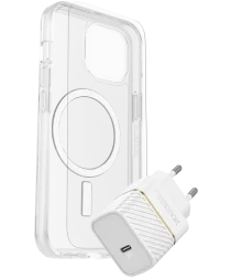 OtterBox iPhone 15 Plus Hoesje MagSafe met Tempered Glass en 30W Snellader