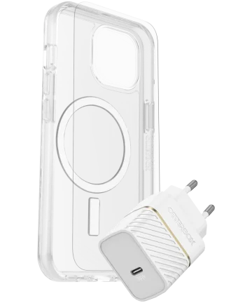 OtterBox iPhone 15 Plus Hoesje MagSafe met Tempered Glass en 30W Snellader Hoesjes