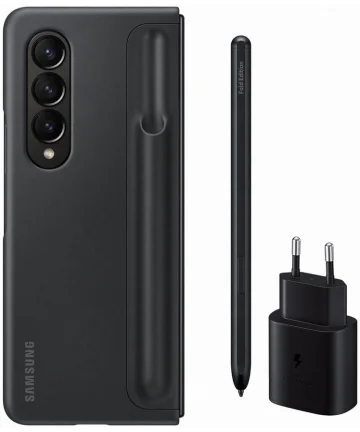 Origineel Samsung Z Fold 4 Bundel (Hoesje Standing Cover, S-Pen, 25W Snellader) Hoesjes