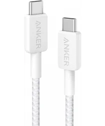 Anker 322 (60W) Gevlochten USB-C naar USB-C Kabel 3M Wit