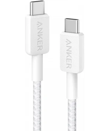 Anker 322 (60W) Gevlochten USB-C naar USB-C Kabel 3M Wit Kabels