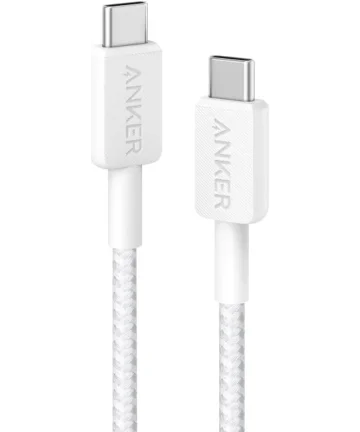 Anker 322 (60W) Gevlochten USB-C naar USB-C Kabel 1.8M Wit Kabels