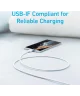 Anker 322 Gevlochten USB-A naar USB-C 15W Kabel 1.8M Wit