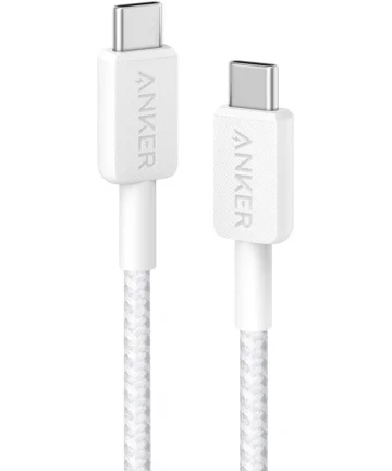 Anker 322 (60W) Gevlochten USB-C naar USB-C Kabel 0.9M Wit Kabels