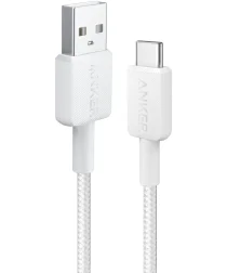 Anker 322 Gevlochten USB-A naar USB-C Kabel 0.9M Wit