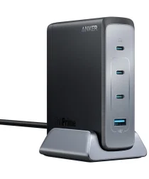 Anker 749 GaNPrime (240W) 4-Poorts USB-A en USB-C Bureau Oplader Zwart