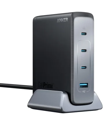 Anker 749 GaNPrime (240W) 4-Poorts USB-A en USB-C Bureau Oplader Zwart Opladers