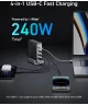 Anker 749 GaNPrime (240W) 4-Poorts USB-A en USB-C Bureau Oplader Zwart