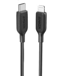 Anker 322 Gevlochten MFi USB-C naar Apple Lightning Kabel 1.8M Zwart