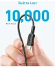 Anker 322 Gevlochten MFi USB-C naar Apple Lightning Kabel 1.8M Zwart