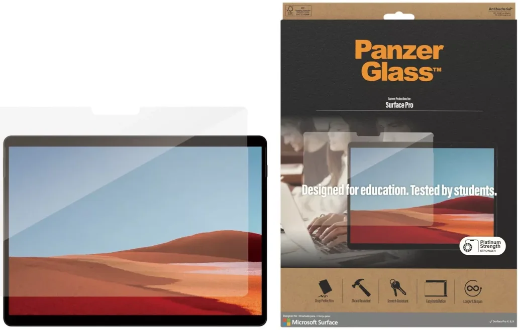 PanzerGlass Microsoft Surface Pro X / Pro 9 / Pro 8 Screenprotector Glass afbeelding 1