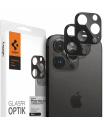 Spigen Optik iPhone 15 Pro (Max) / 14 Pro (Max) Camera Protector Zwart 2-Pack