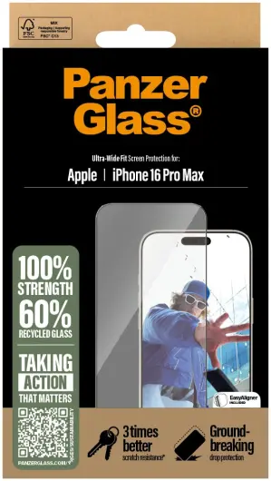 PanzerGlass Ultra-Wide Apple iPhone 16 Pro Max Screen Protector afbeelding 4