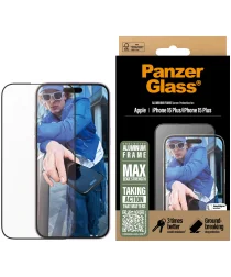 PanzerGlass Aluminium Frame Ultra-Wide Fit iPhone 16 / 15 Plus Screen Protector