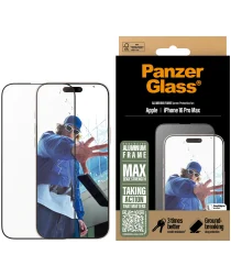 PanzerGlass Aluminium Frame Ultra-Wide Fit iPhone 16 Pro Max Screen Protector