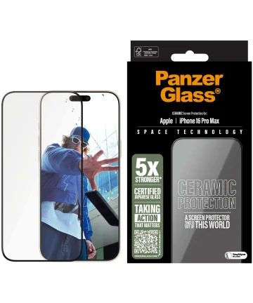 PanzerGlass Ceramic Ultra-Wide Fit Apple iPhone 16 Pro Max Screen Protector Screen Protectors