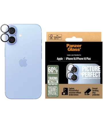 PanzerGlass PicturePerfect Apple iPhone 16 / 16 Plus Camera Protector Glas Screen Protectors