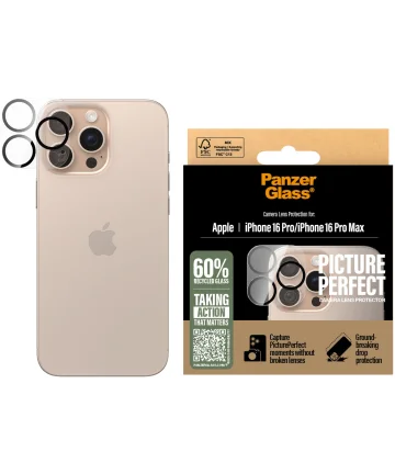 PanzerGlass PicturePerfect Apple iPhone 16 Pro/16 Pro Max Camera Protector Glas Screen Protectors