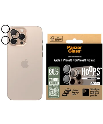 PanzerGlass Hoops Rings iPhone 16 Pro / 16 Pro Max Camera Lens Protector Clear Screen Protectors