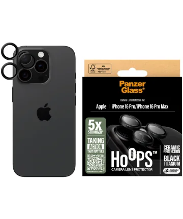 PanzerGlass Hoops Ceramic iPhone 16 Pro / Pro Max Camera Lens Protector Glas Screen Protectors