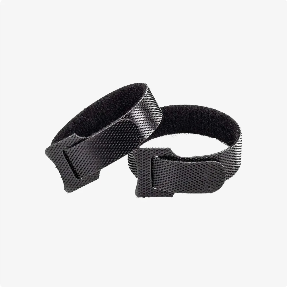 10 Pack Herbruikbare Kabelbinders Klittenband Kabels Opbergen Zwart afbeelding 2