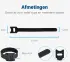 10 Pack Herbruikbare Kabelbinders Klittenband Kabels Opbergen Zwart afbeelding 8