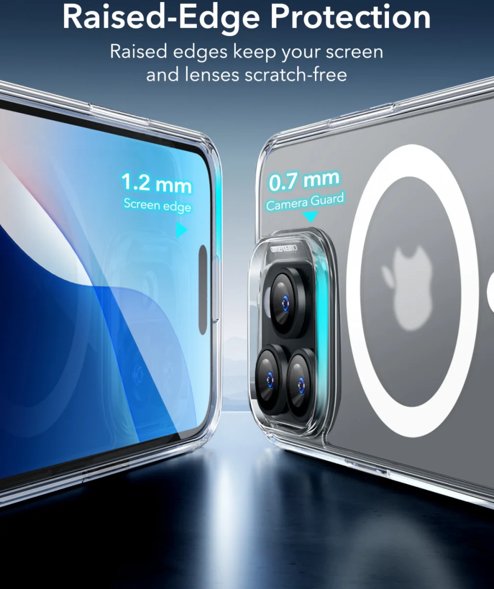 ESR Classic Hybrid Apple iPhone 16 Pro Max Hoesje MagSafe Frosted Transparant afbeelding 7