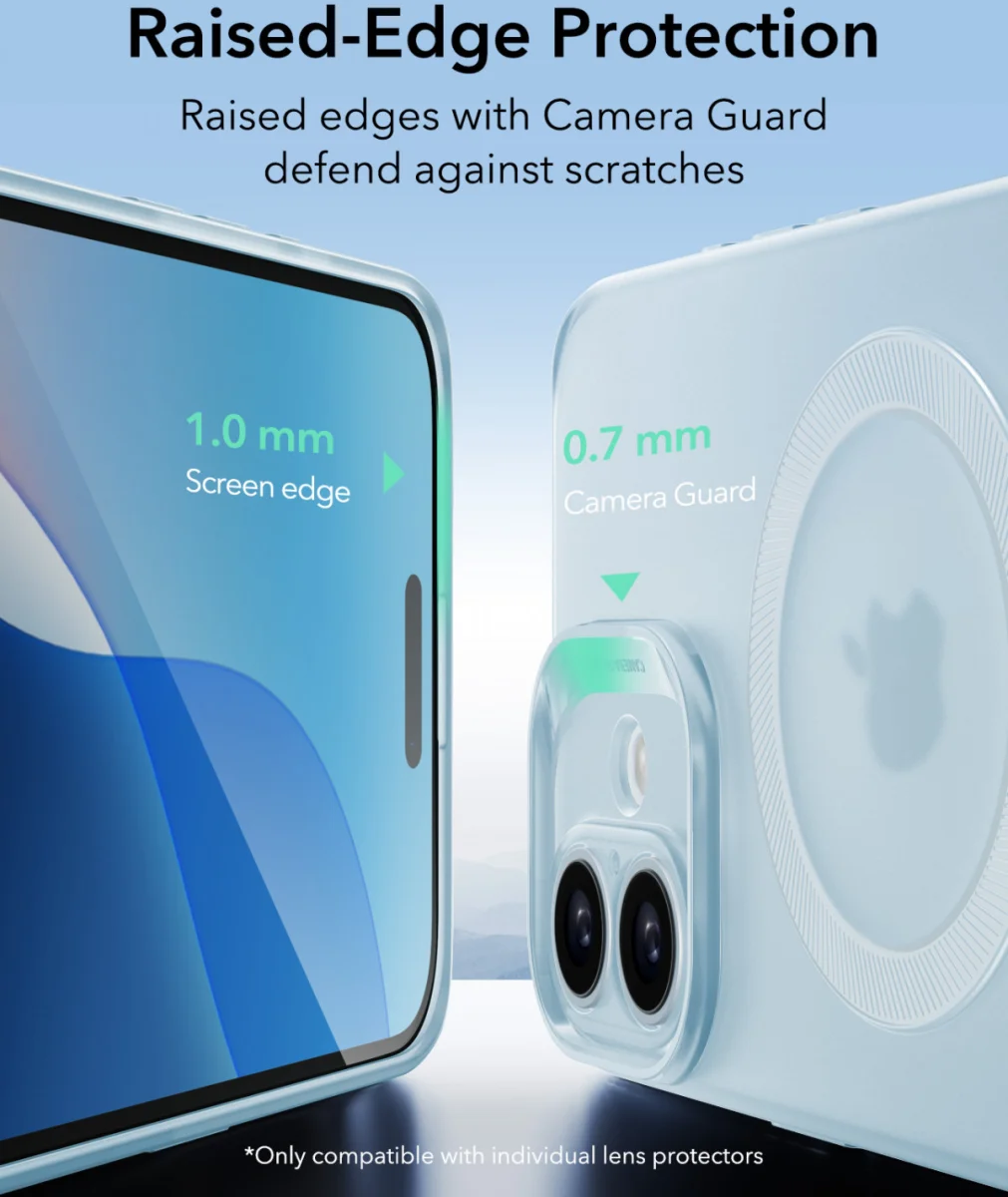 ESR Zero Clear HaloLock Apple iPhone 16 Hoesje MagSafe Frosted Blauw afbeelding 6