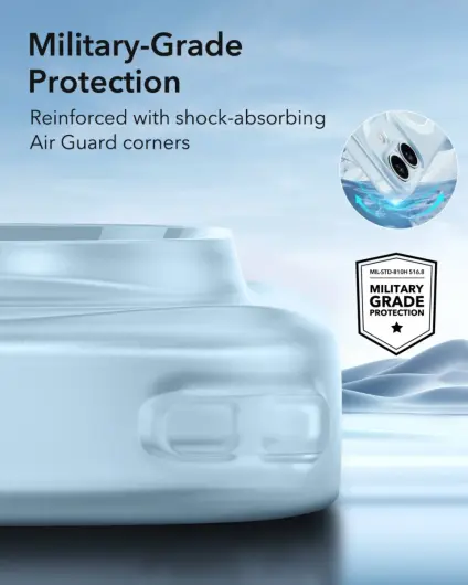 ESR Zero Clear HaloLock Apple iPhone 16 Hoesje MagSafe Frosted Blauw afbeelding 4