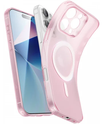 ESR Zero Clear HaloLock Apple iPhone 16 Pro Hoesje MagSafe Frosted Roze Hoesjes