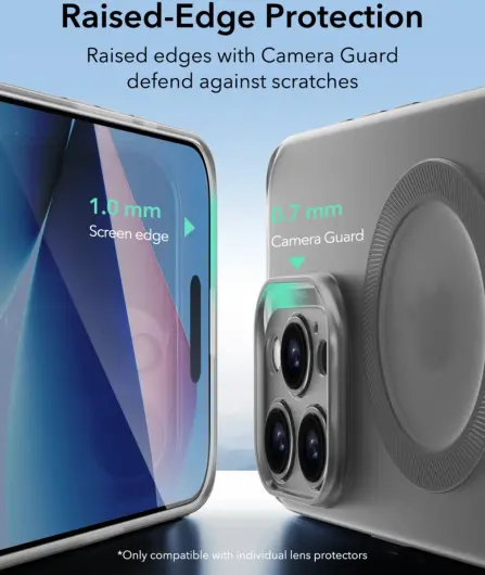 ESR Zero Clear HaloLock Apple iPhone 16 Pro Max Hoesje MagSafe Frosted Grijs afbeelding 6